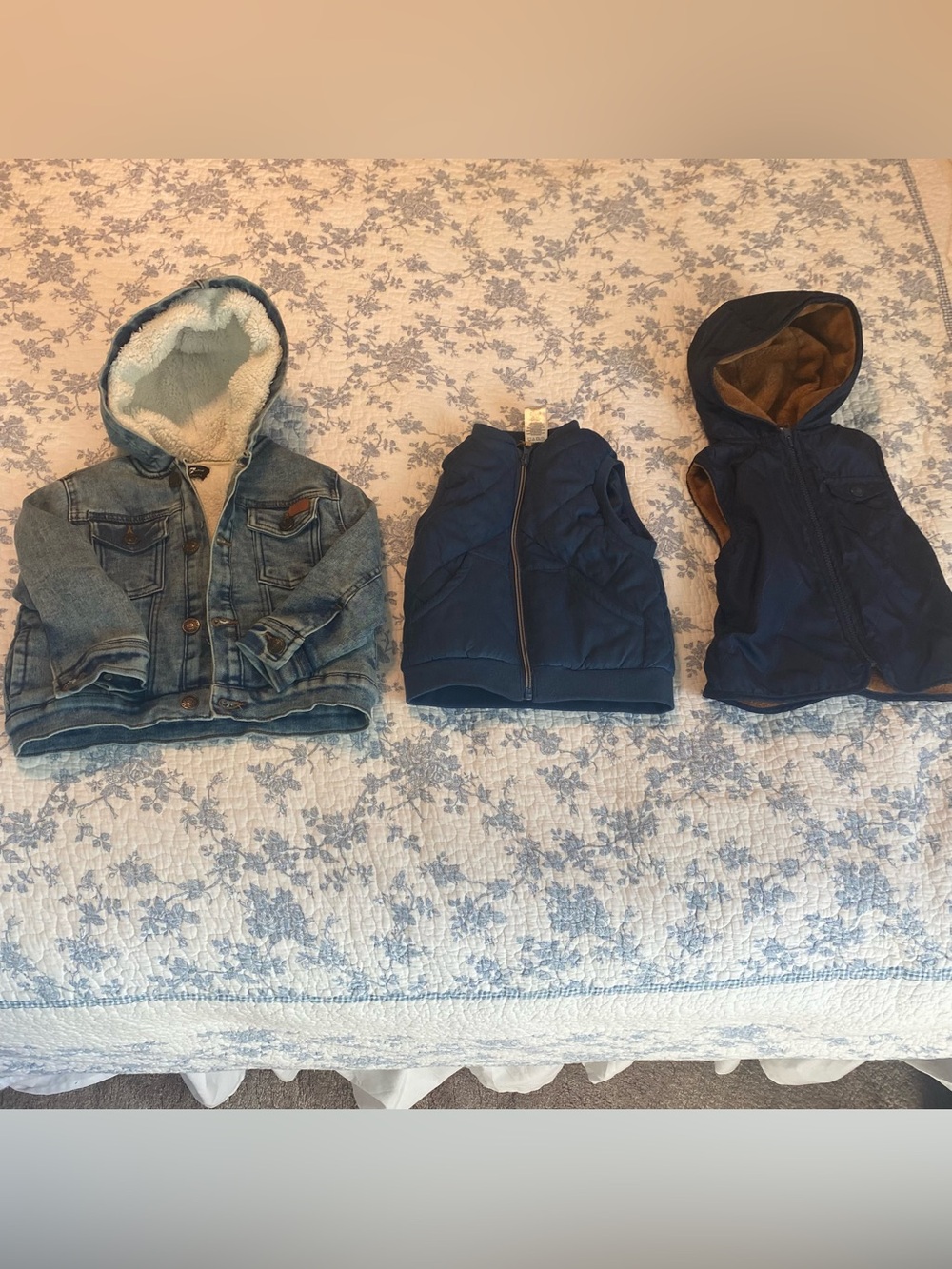 Toddler Boy 24 Month Outerwear Vest and Sherpa-lined Jacket Bundle